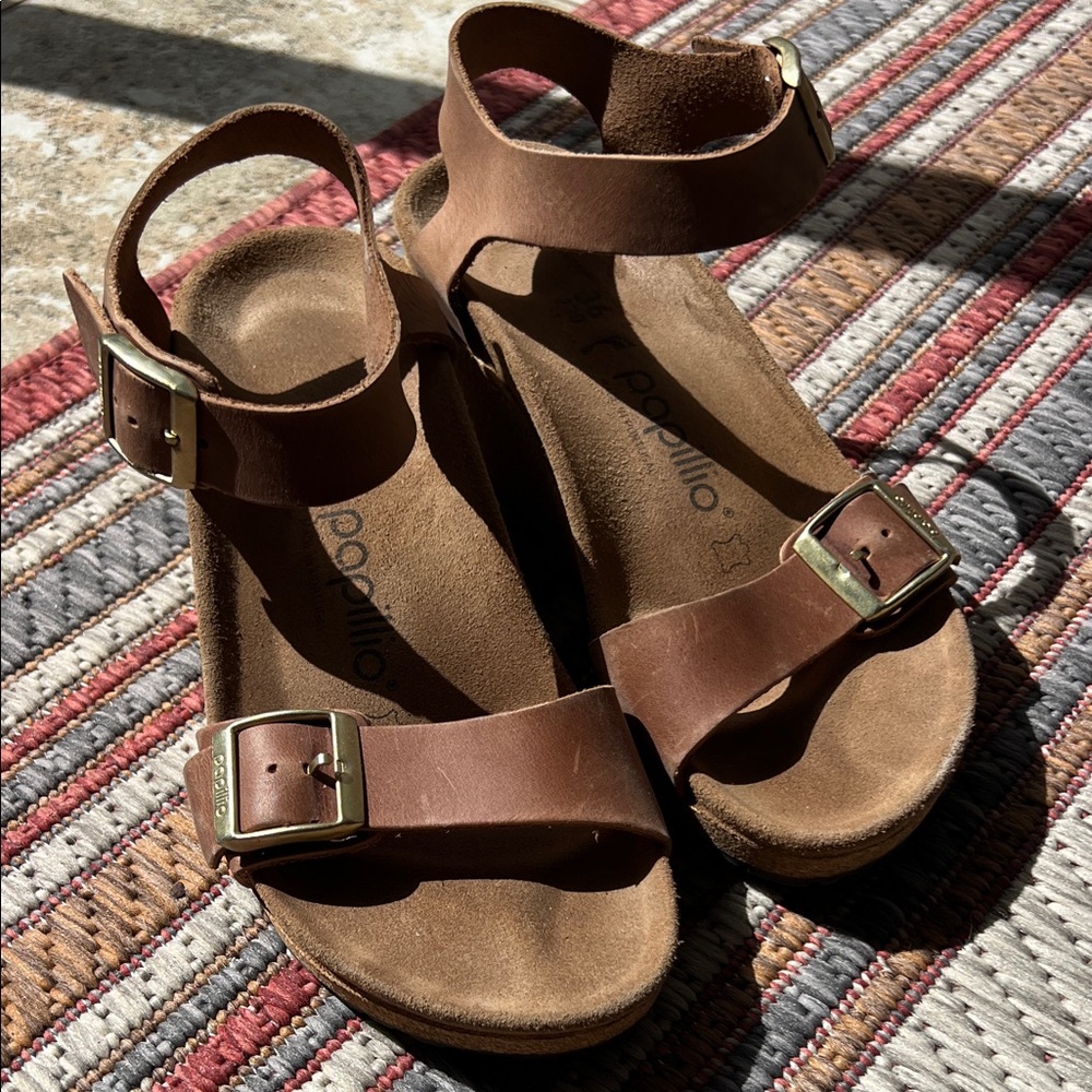 Papillio by Birkenstock Leather Sandals with Buckles 36